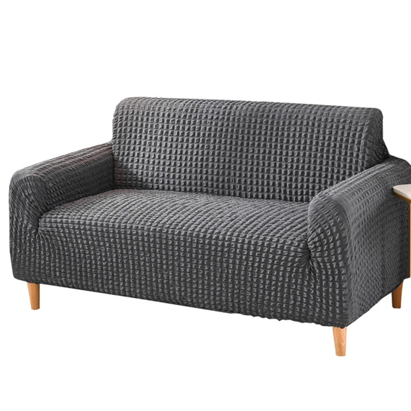 

Solid Color Elastic Sofa Cover for Living Room Printed Plaid Stretch Sectional Slipcovers Sofa Couch Cover L Shape 1-4-Seater