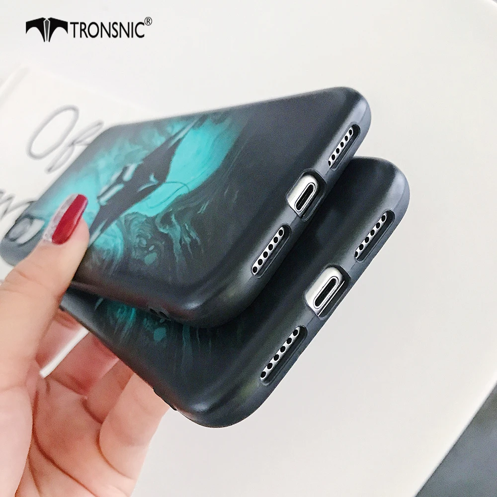 Черный чехол для телефона Jellyfish iPhone XR X XS MAX мягкий матовый крутой Роскошный 6 6s 7 8
