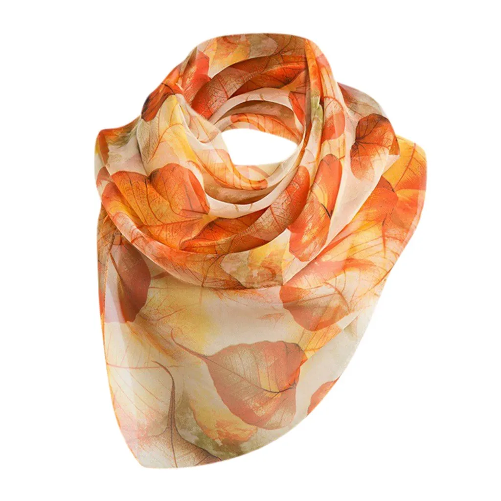 2019 роскошный бренд женский новый шарф листья узор квадратный платок длинный и