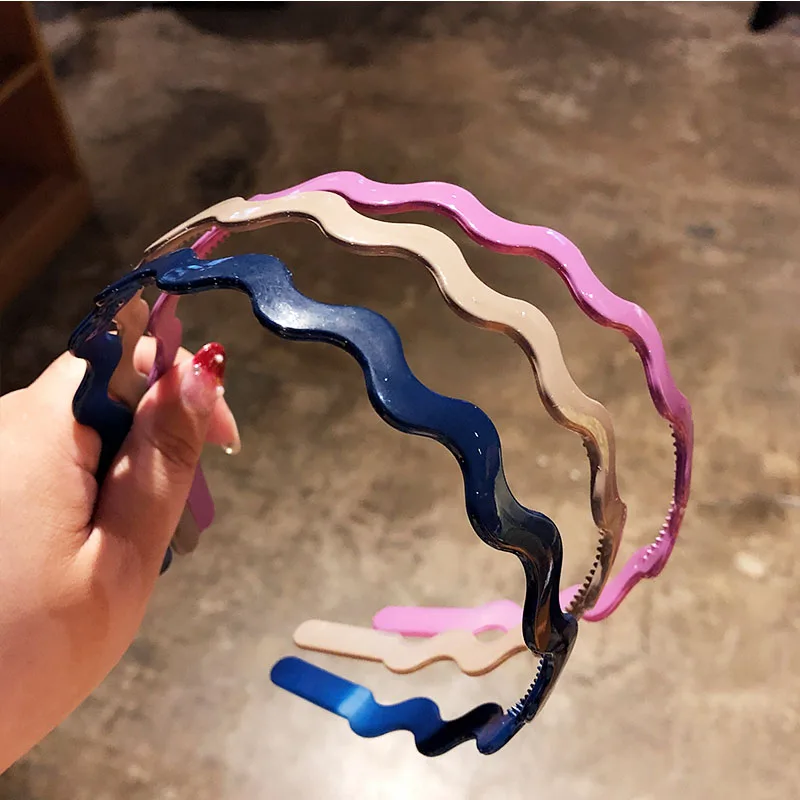 Женские резинки для волос с цветной волной базовые в Корейском стиле модные