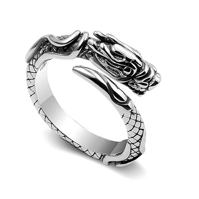 

2020 Free Shipping Domineering Mighty Dragon Women's Rings Zodiac Whole Sale Vintage Ring Korean Style Girls