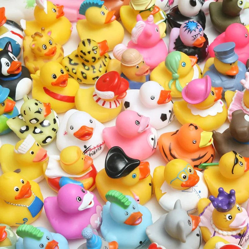ESALINK 100 шт. Детские Игрушки для ванны разные утки мини комбинированные стильные