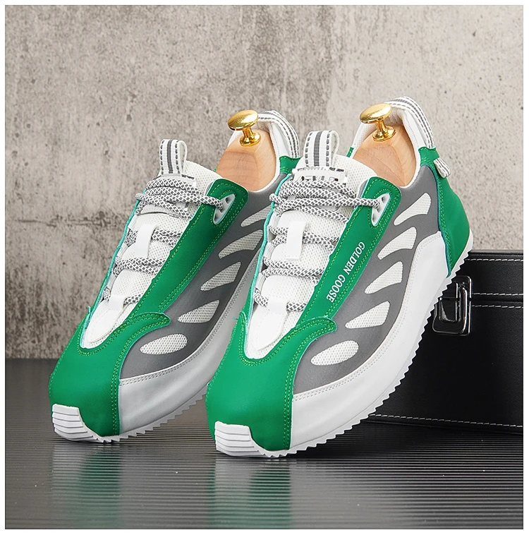 spesifikasi Fashion Atasan Tinggi Pria Sepatu Skateboard Atasan Tinggi Sepatu Bot Pergelangan Kaki Sneakers Kulit Flat Kasual Zapatillas Hombre