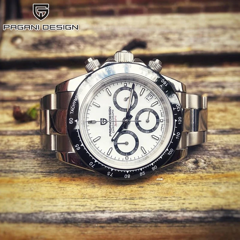 

PAGANI DESIGN Quartz Men's Watches New Brand Top Luxury Watch Men Chronograph Japan VK63 Stainless Steel 100M Waterproof Watch