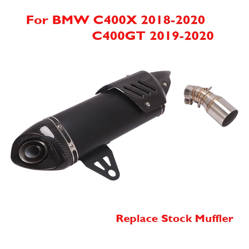 

Motorcycle Exhaust System Muffler Escape Middle Link Tube for BMW C400X 2018-2020 C400GT 2019-2020