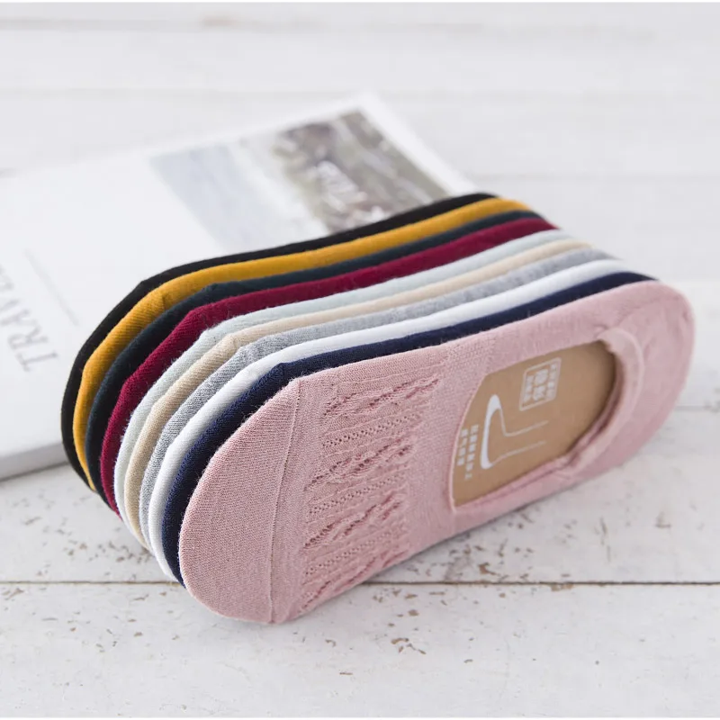 Носки женские носки низкие корейские милые силиконовые невидимые в японском и