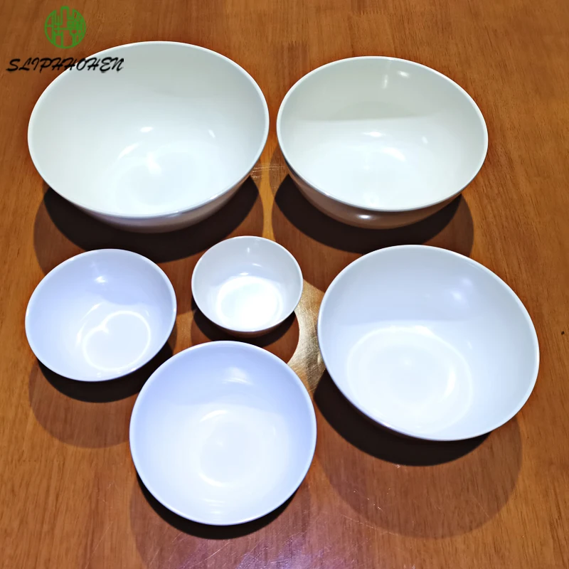 Белая маленькая миска с плоским носиком китайская семейная для риса А5
