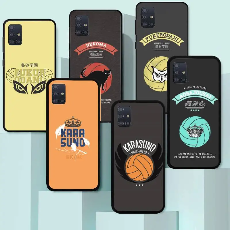 

Haikyuu Karasuno Nekoma Crest Phone Case TPU for Samsung Galaxy J2 J4 J5 J6 J7 J8 Note 5 7 8 9 10 20 2018 cover