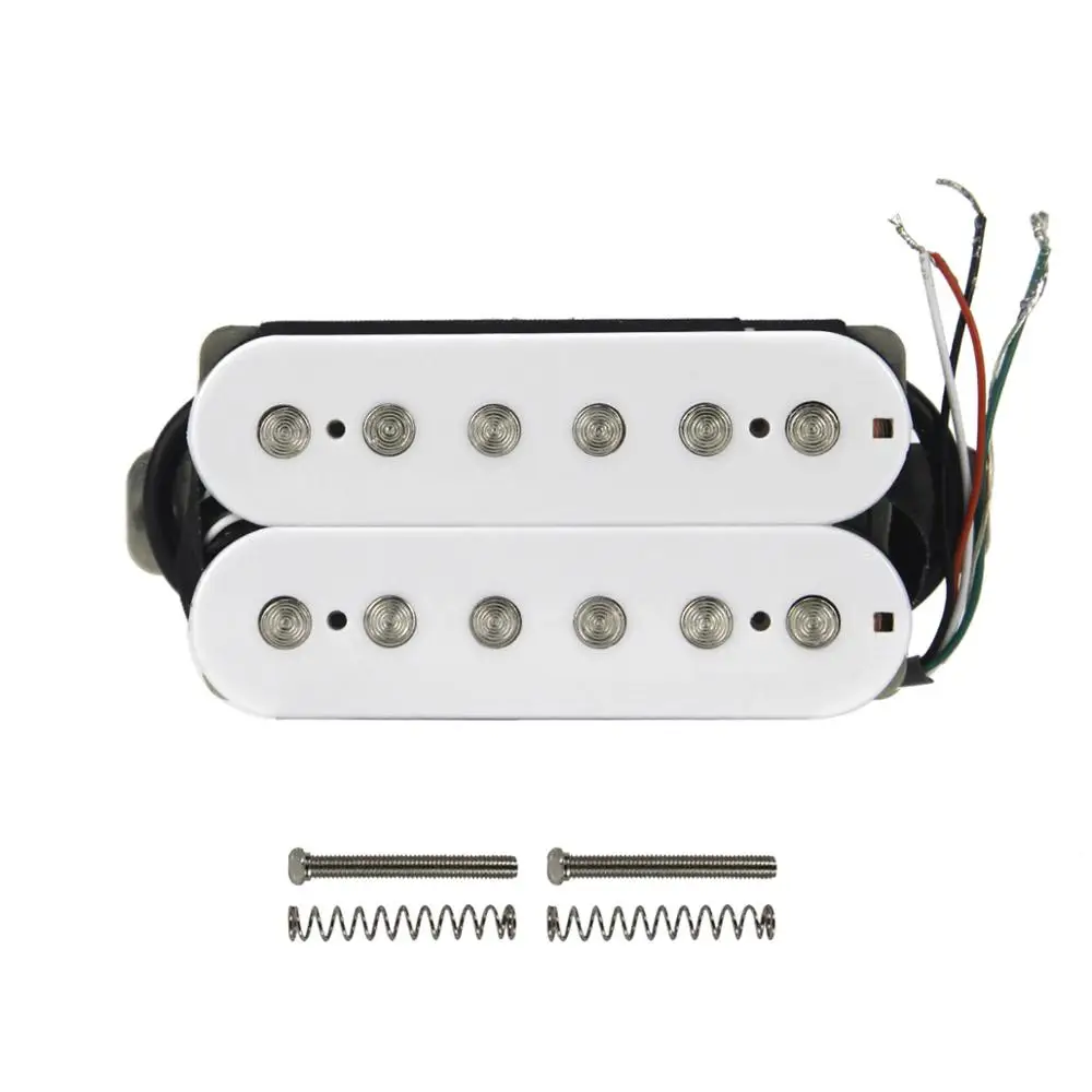 FLEOR 3 шт./компл. Alnico 5 Alnico V одиночная катушка/двойная катушка хамбакера ЗВУКОСНИМАТЕЛИ ДЛЯ шеи/середины/моста Пикап, белый
