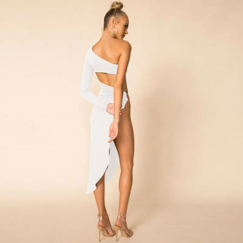 

Sexy Women Sleeveless High Slit Long Maxi Dress Ladies Club Party Bodycon Dress