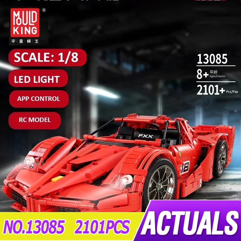 Mould King 13085 2101 шт. MOC высокотехнологичная серия Ferraried FXX F40 Enzo модель спортивного