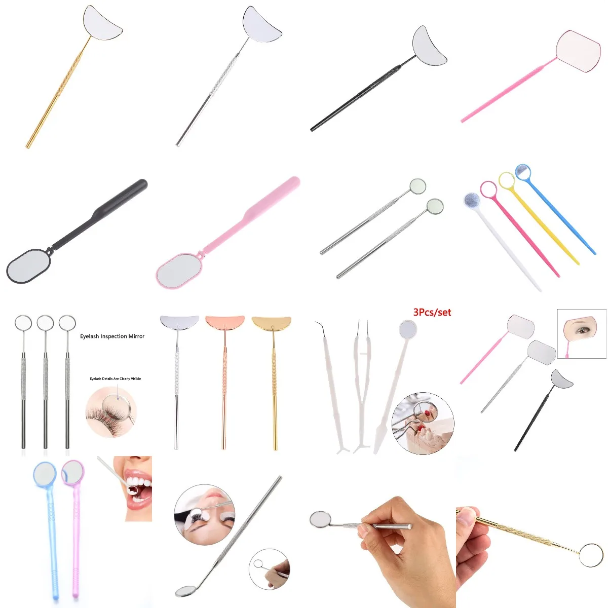 

1 * Стоматологическое ротовое зеркало, многофункциональное, проверка внутренней полости рта, ручной инструмент из нержавеющей стали, отбели...