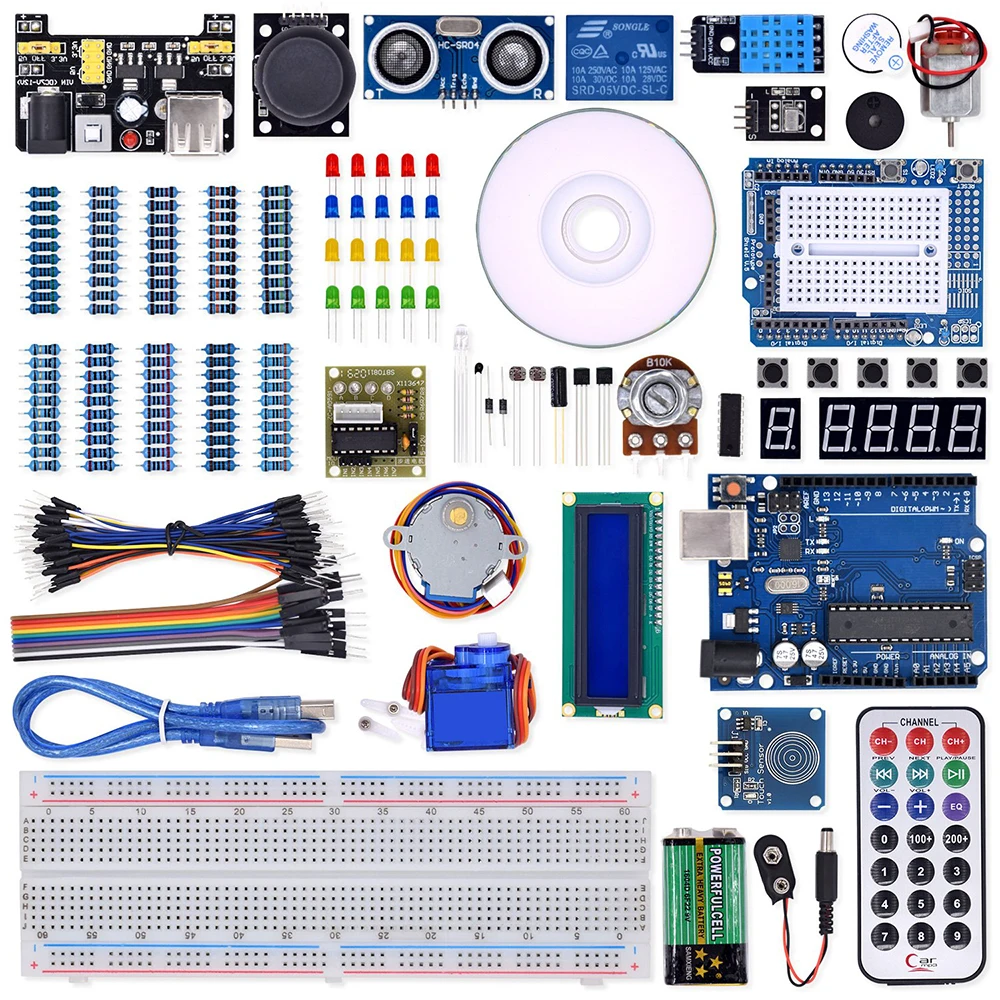 Стартовый набор WeiKedz Super с CD реле плата R3 джампер сервопривод SG90 модуль джойстика
