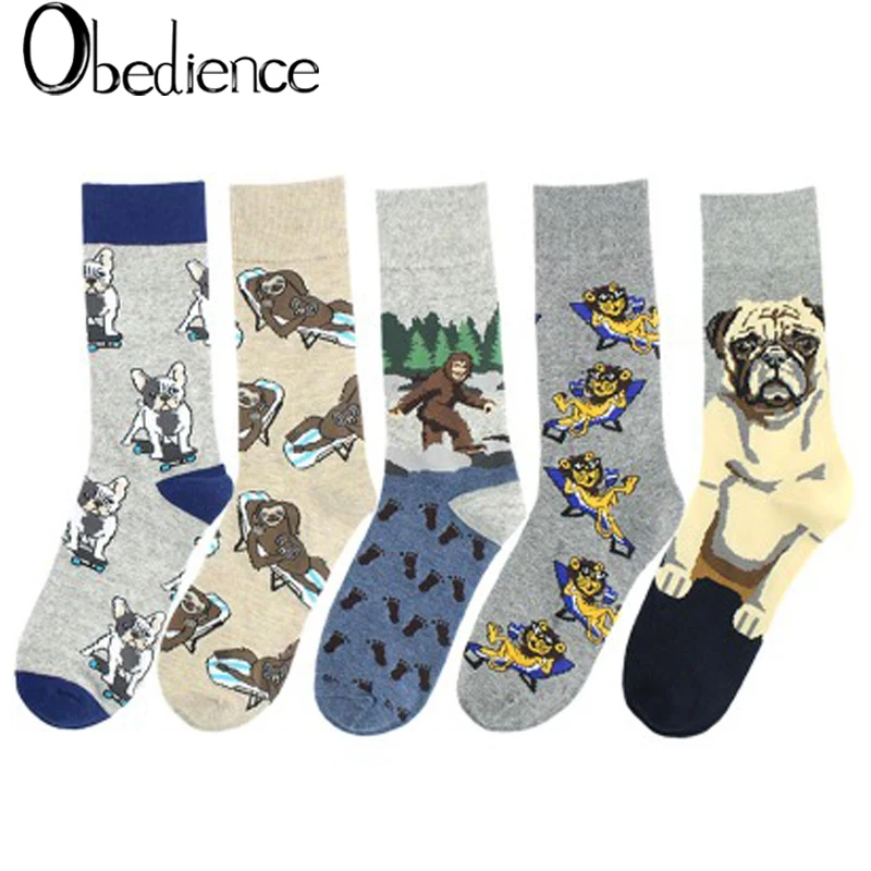 2019 новые модные оригинальные Носки с рисунком животных Баго льва орангутанга