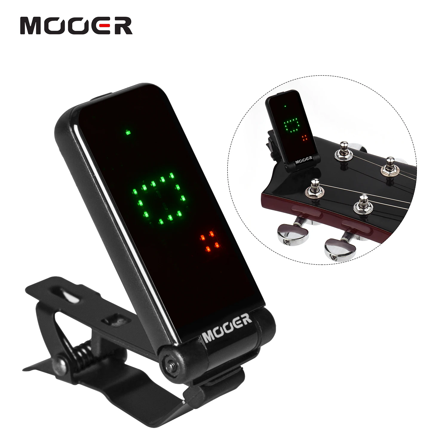 MOOER CT-01 Гитара Бас-гитара клип-тюнер тяжести чувствительный полный Экран Дисплей