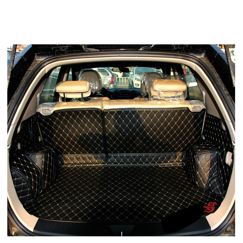 fiber leather car trunk mat for kia sportage 2005 2006 2007 2008 2009 2010 2nd generation car accessories