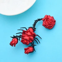 new style luxury rose scorpion brooches womens enamel red abstract art insects weddings party brooch pins jewelry gifts