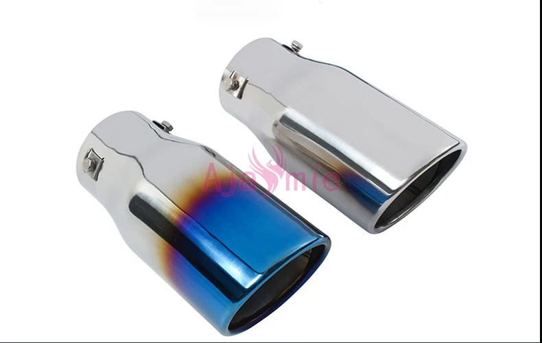 

#304 Stainless Steel Blue Silver Rear Tail Exhaust Muffler Tip Pipe For Toyota Land Cruiser 150 Prado LC150 FJ150 Accessories