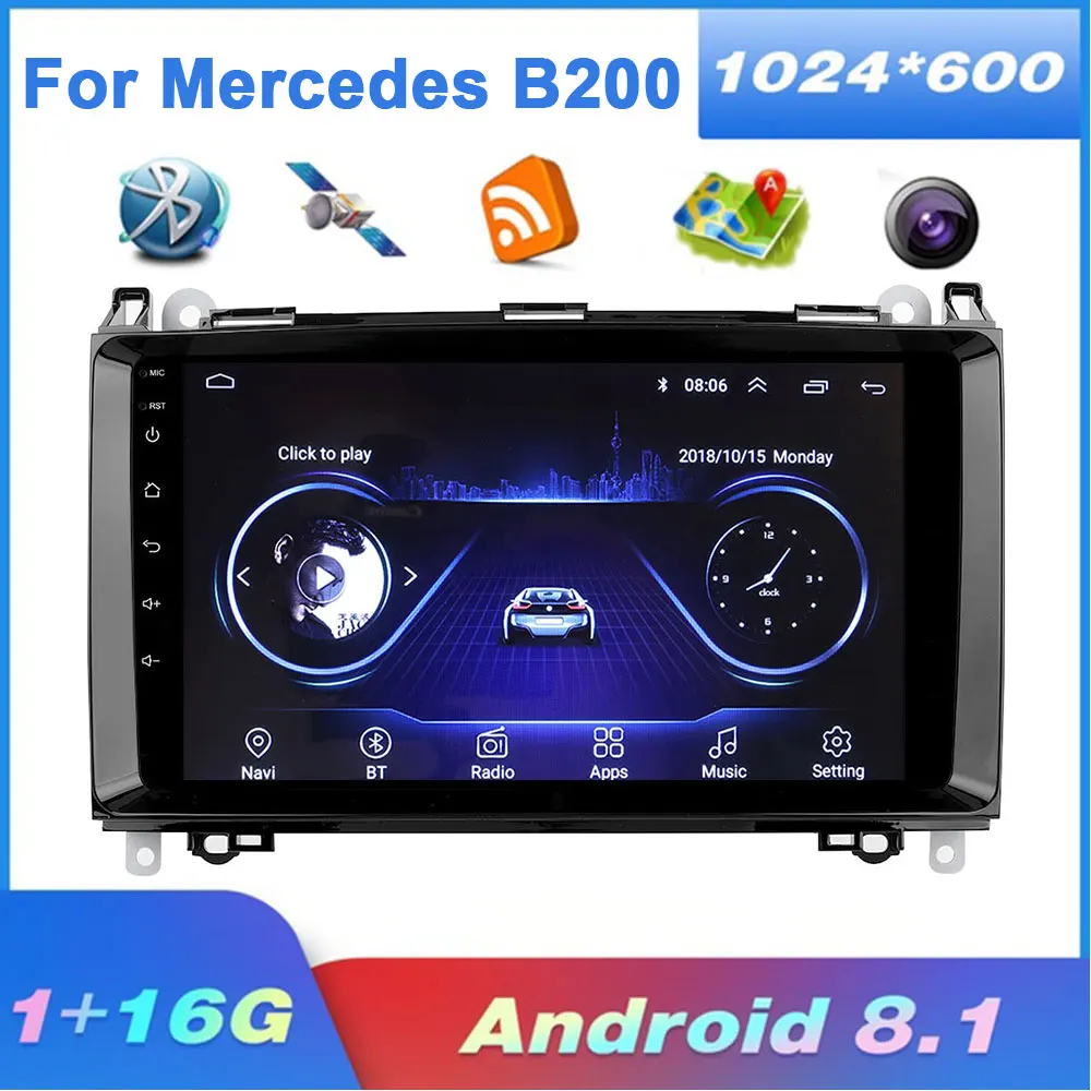 Vehemo 2 Din 9 'ɺndroid 8 1 автомобильный мультимедийный плеер GPS навигация для C Class W203