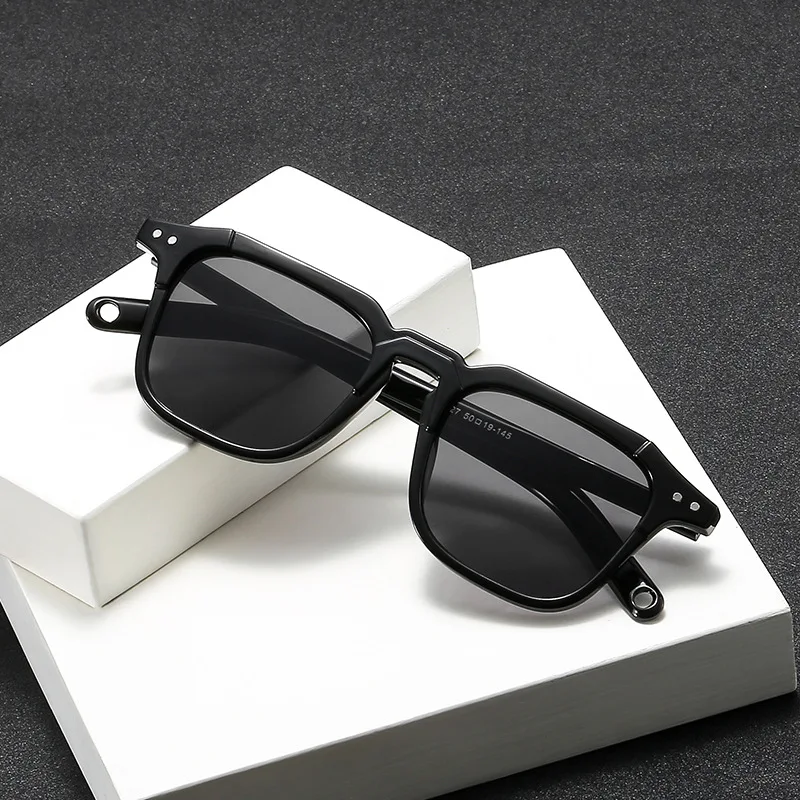 

2021 brand high-quality new splicing meter nail square sunglasses Fashion men hip hop glasses retro sunglasses women vintage