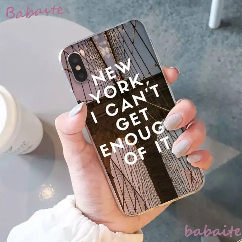 

Babaite NEW YORK City Travel Phone Case fundas for iPhone 12 8 7 6 6S 5 5S SE XR 11 12 11pro promax Plus X XS MAX