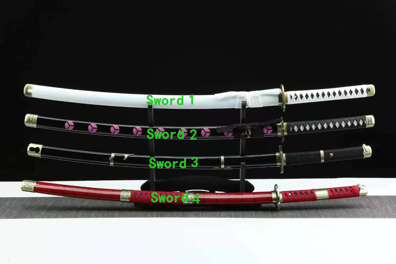 

What is the number of swords in the series of pirate king swords and samurai swords