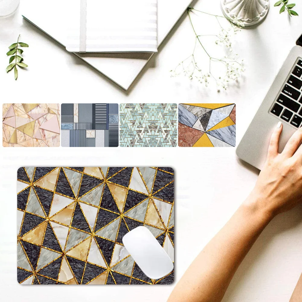 

Small Gaming Mouse Pad Shape Pattern Mouse Pad Soft PU Leather Laptop Mouse Mat Comfortable Office Home Universal Desk Mat