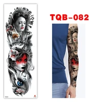 tqb series skull devil totem character big flower arm waterproof tattoo tattoo stickers dragon tattoo flower stickers
