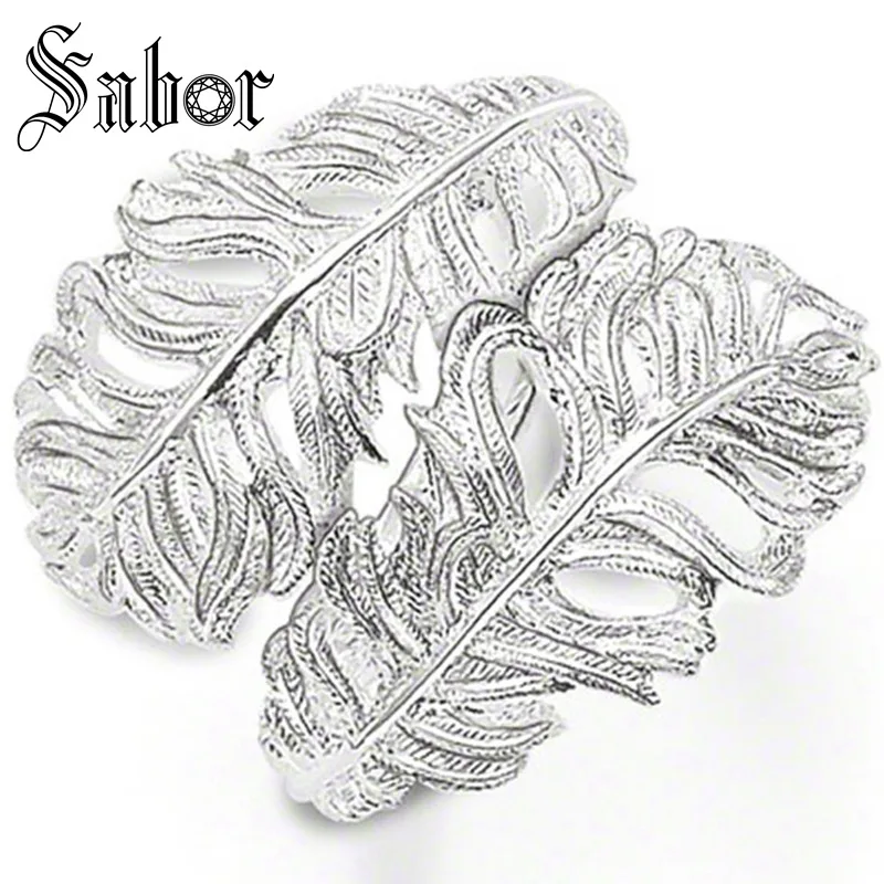 Кольцо с перьями для женщин ювелирные изделия серебряного цвета 2020 пробы