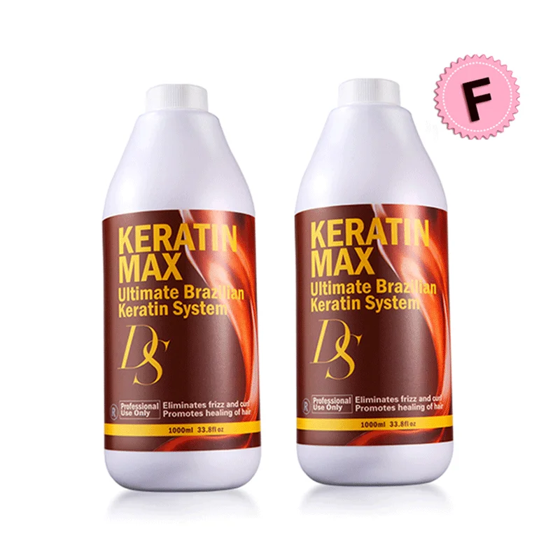 1000ml 2pcs a lot Free Formalin DS Max Keratin Treatment Straighten Curly and Repair Damaged Frizzy Hair Products
