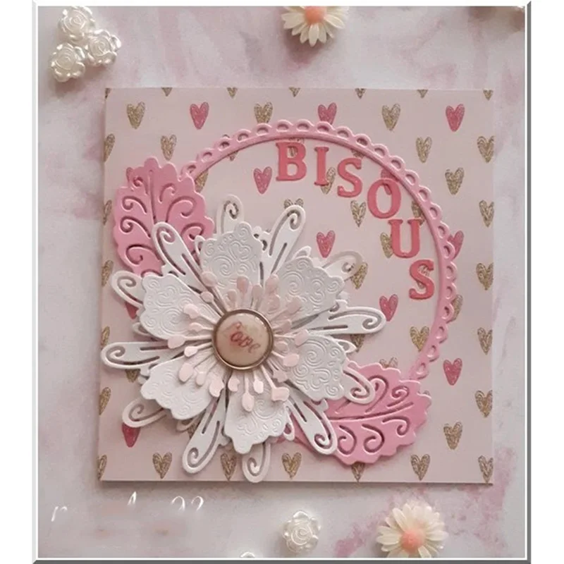 Bunnymoon четыре трафарет в виде цветка металлический Трафаретный вырубной штамп для