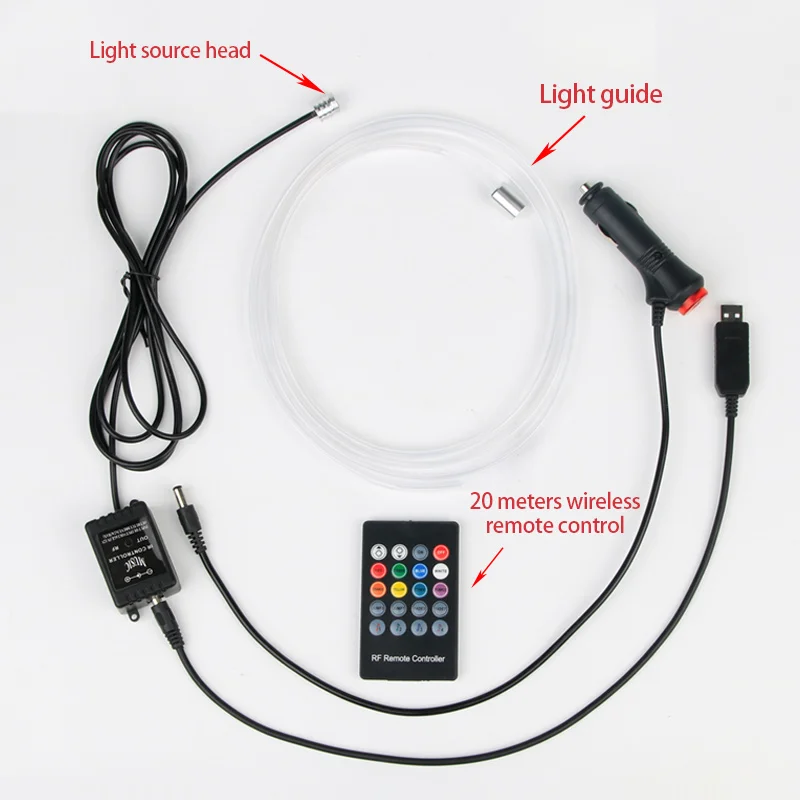 Светодиодная лента для салона автомобиля гибкая неоновая декоративная лампа
