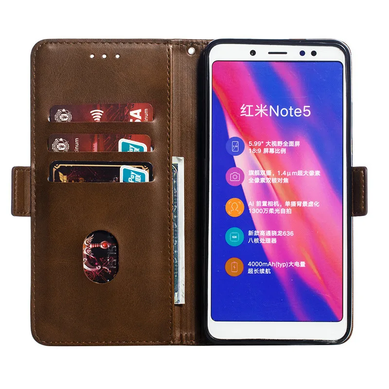 Чехол Redmi 4A для Xiaomi Redmi Note 5 Pro Кожаный чехол-книжка с бумажником для телефона для Xiaomi Redmi 5 Plus чехол Redmi Note 4 4X чехол