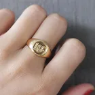 2021 новый золотой круглый перстень кольца для мужчин и женщин из нержавеющей стали A-Z первоначального кольца пара свадебных ювелирных изделий самому лучшему другу подарки