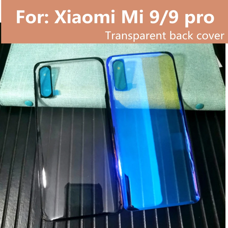 Enlarge For Xiaomi Mi 9 pro Full Transparent Glass Case Battery Cover For Xiaomi 9 Mi9 pro Rear Housing Door Case Repair Parts