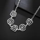 Модный бренд 925 Серебряное ожерелье для женщин ювелирные изделия Ретро спиральный узор подвеска подарки ко дню Святого Валентина, на свадьбу