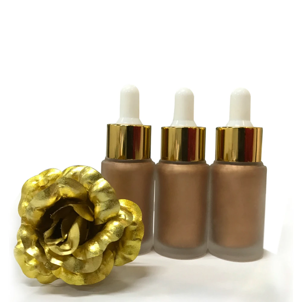 

5 colors eyes face lip brightening liquid highlighter low MOQ wholesale private label makeup custom your own cosmetic brand