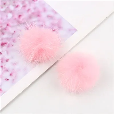 pink 3 см помпон, помпон, мягкий мех норки, помпоны для женщин, детей, зимнее платье, шапки, обувь, шапки, кольцо, брелок, аксессуары, Hairball 10 шт - Цвет: pink