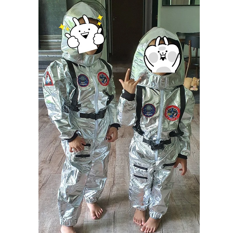 Eraspooky комбинезон для мальчиков цельный косплея серебряного космонавта Детский