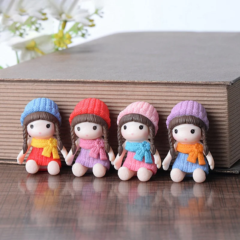 4 шт. Фигурки для девочек милый маленький стол декор кроватки украшение из смолы |