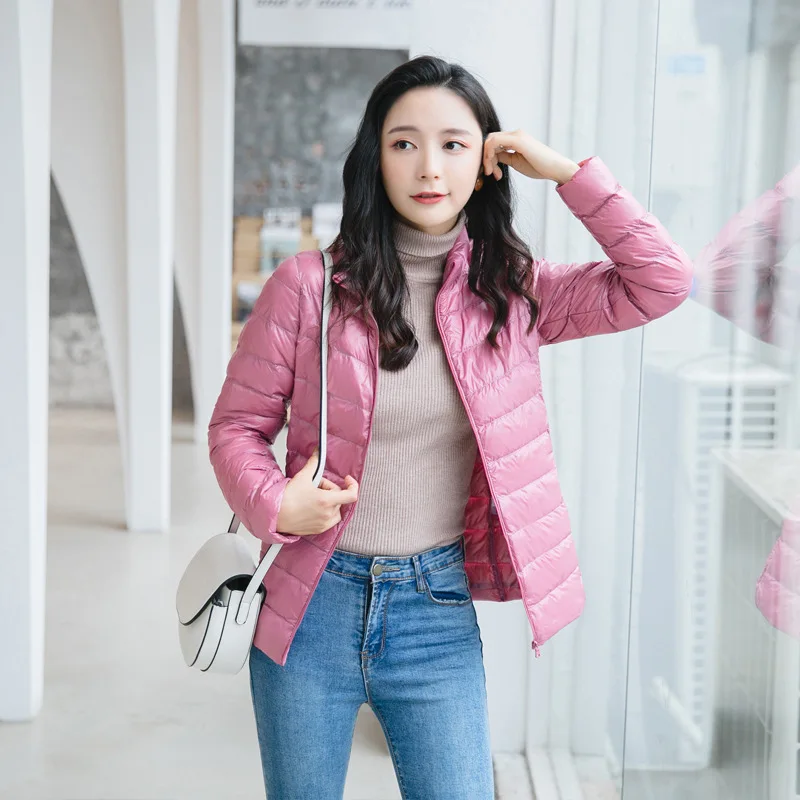 Женская куртка-бомбер легкие ультратонкие модные женские короткие пальто на