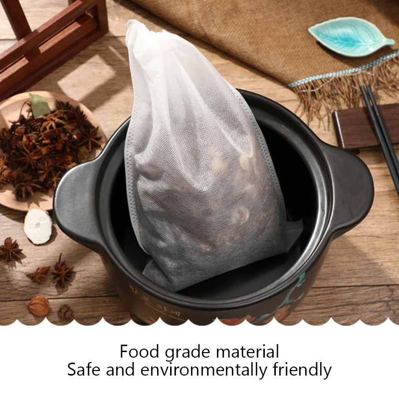 100 шт./лот чайные пакеты из фильтровальной бумаги термосварные чайное ситечко для