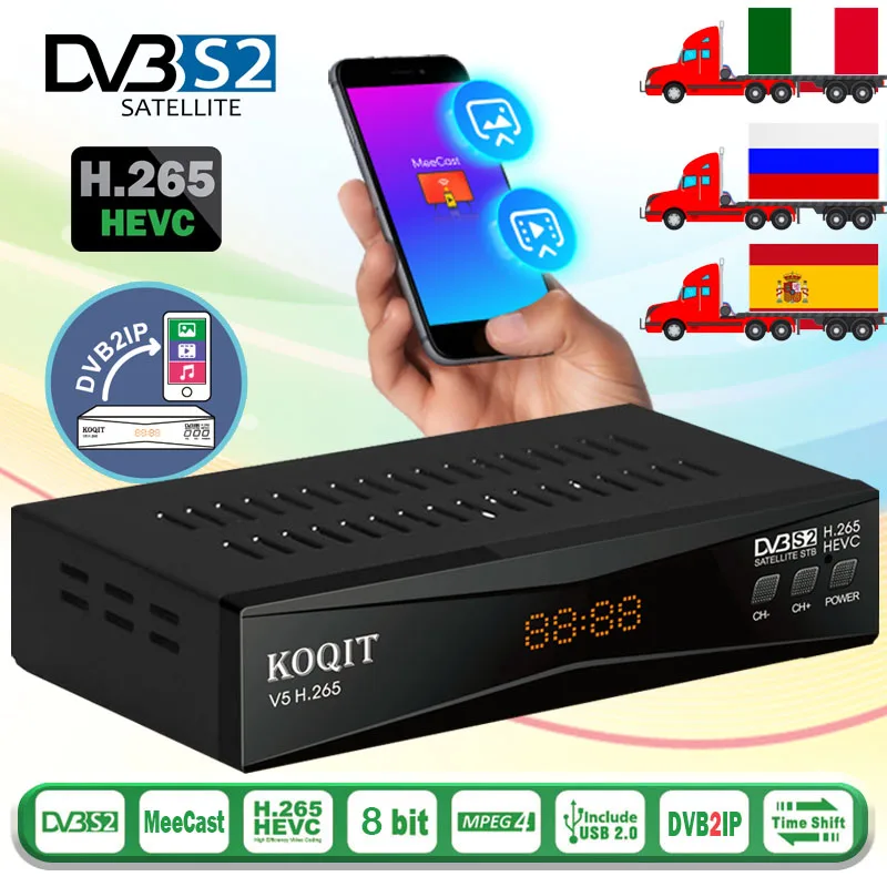 MeeCast спутниковый ТВ Декодер DVB-S2 приемник палка приложение беспроводной дисплей