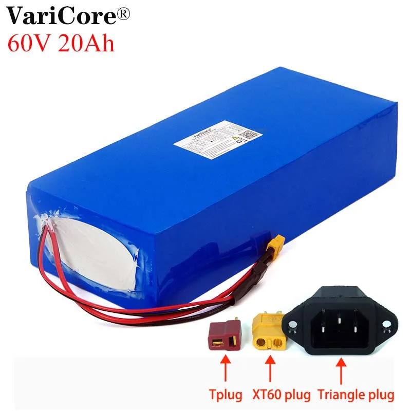 VariCore Аккумулятор для е байка 60v 20ah 18650 литий ионный аккумулятор Электрический