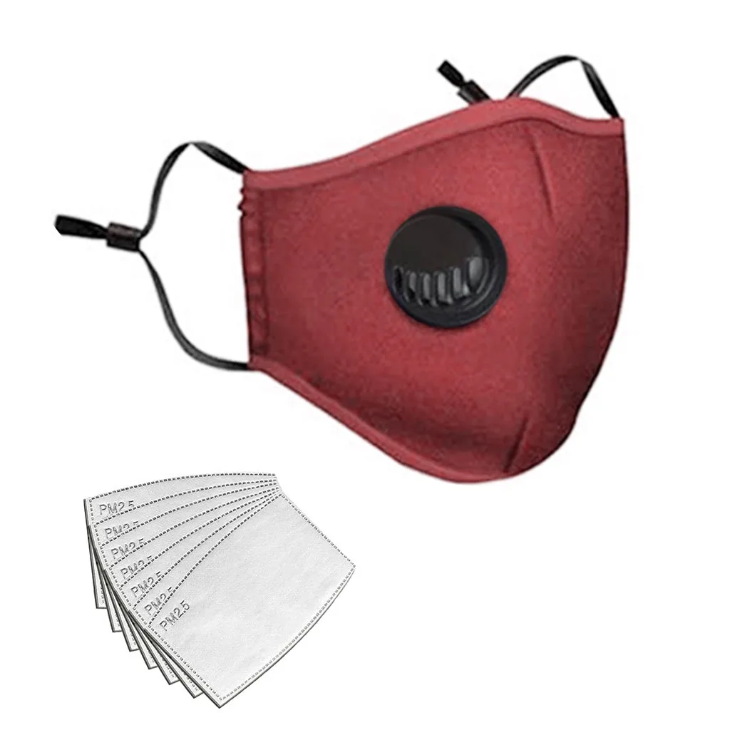 Унисекс Хлопок пылезащитный PM2.5 загрязнения Половина лица рот маска с 7 шт