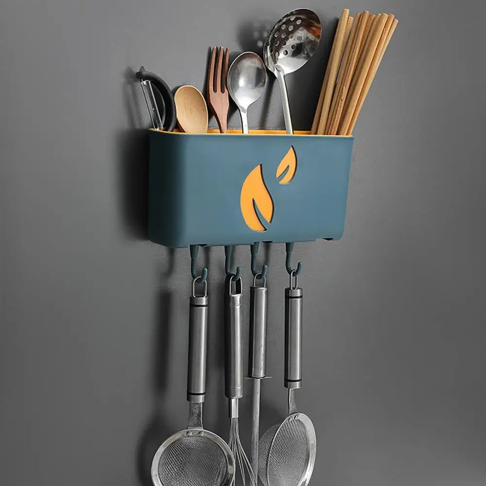 

Waterproof Storage Rack Wall Mount Plastic Punch-free Quick Drainage Storage Cage for Home Wall-mounted drain chopstick rest