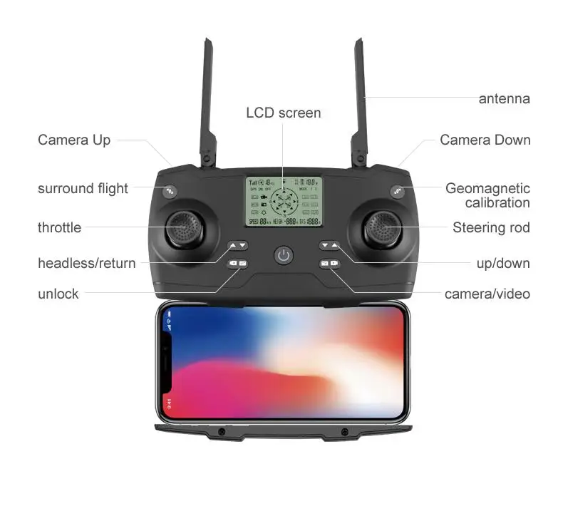 Квадрокоптер Kuulee 8811GPS RC с двойной камерой и оптическим потоком|Радиоуправляемые