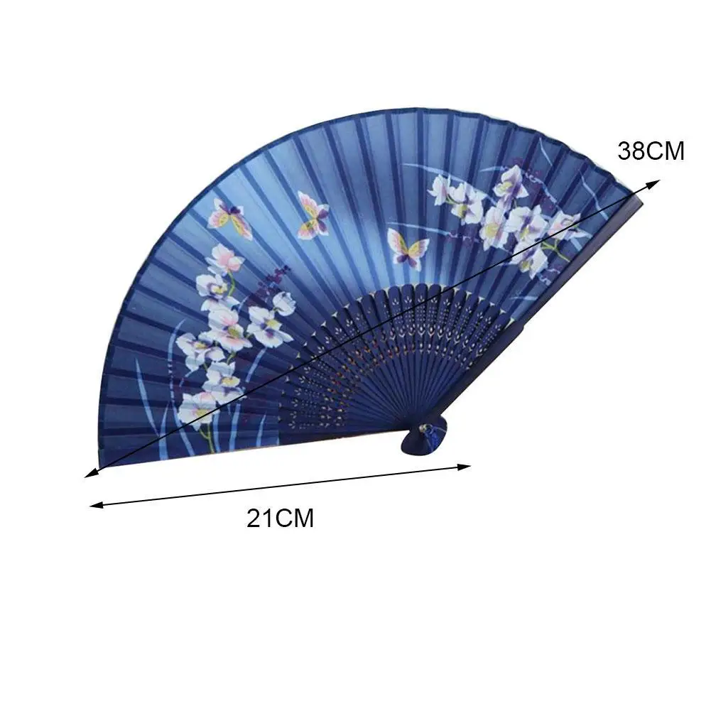 

Chinese Style Fan Pattern Folding Dance Wedding Party Fan Folding Flower Prop Photo Hand Held Tool Lace Women Girl M6X5