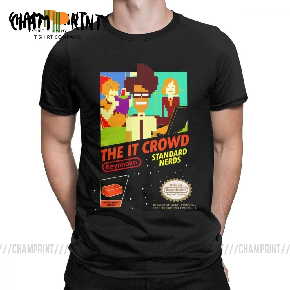 Мужские Винтажные футболки с рисунком It толпы Nes 8 бит | Мужская одежда