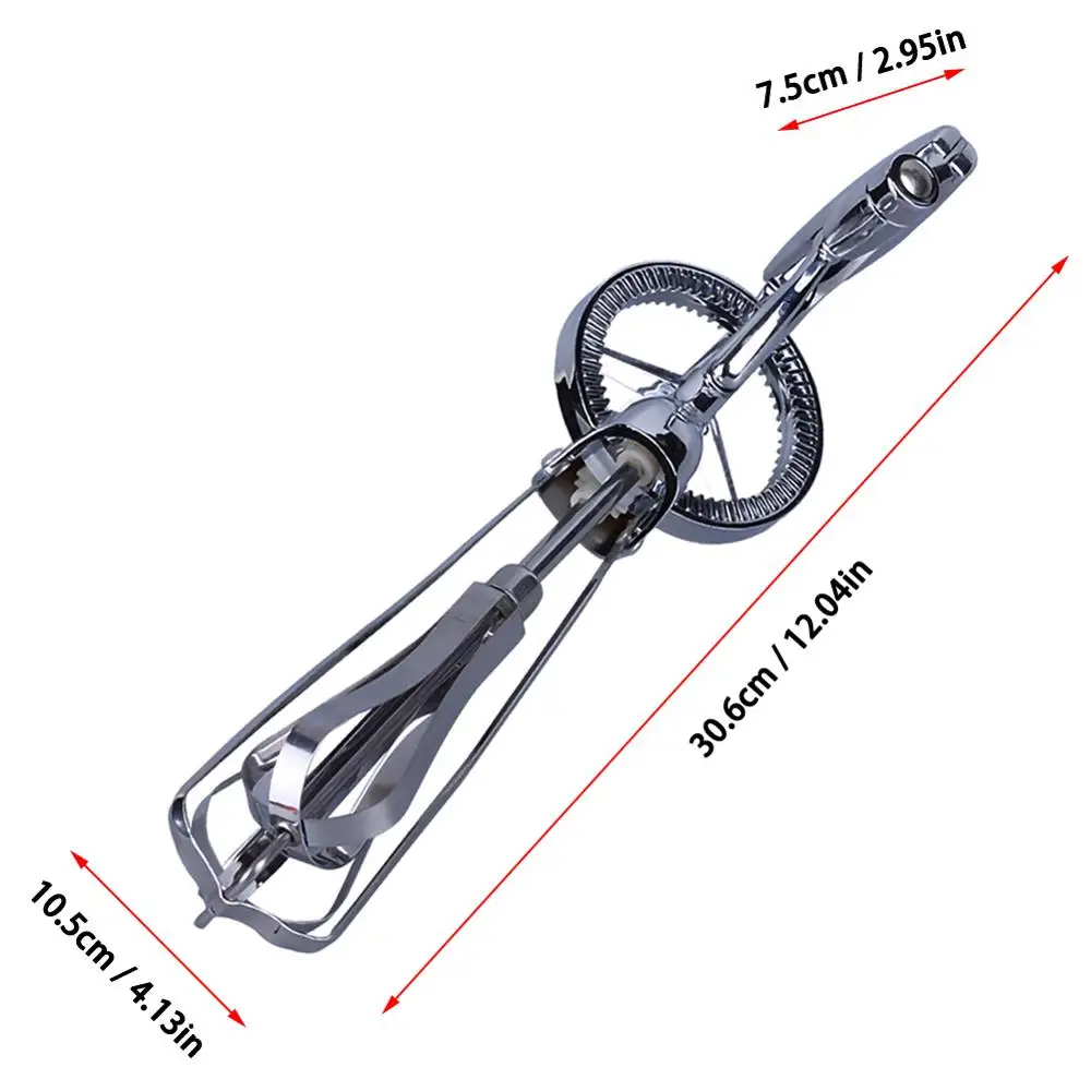 Нержавеющая сталь поворотный яйцо ручной миксер творческие ручки венчик